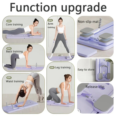 Abdominal Exercise Board Fitness Board Leg & Arm Toner Multifunctional Pilates Reformer Set Fitness Equipment for Home