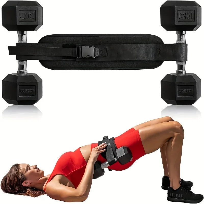 Hip Bridge, Weight Belt, Dumbbell, Hip Push, Weight Training Belt, Hip Lifting Fitness, Waist Protection Fitness Equipment
