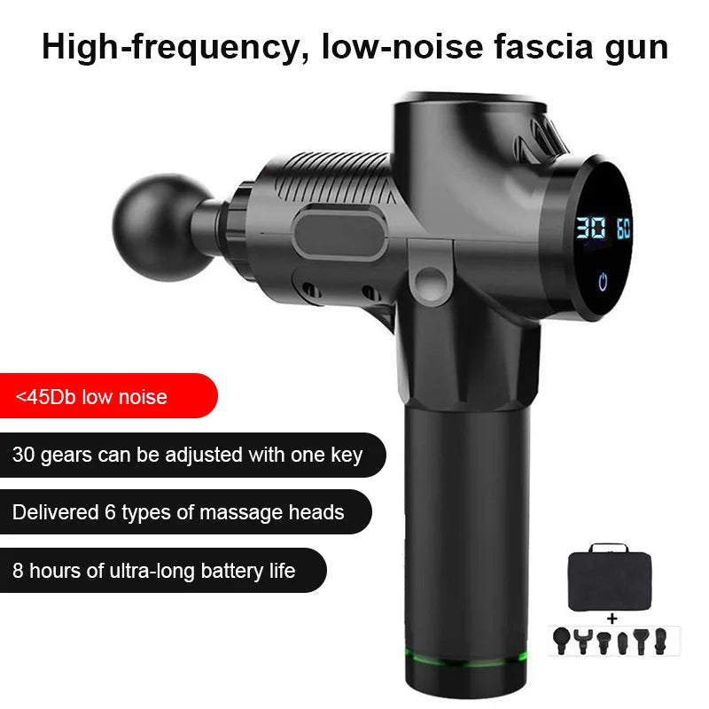 New Home Multi functional Fascia Gun Professional Fitness Sports Vibration Massage Muscle Relaxation Adjustment Impact Massager