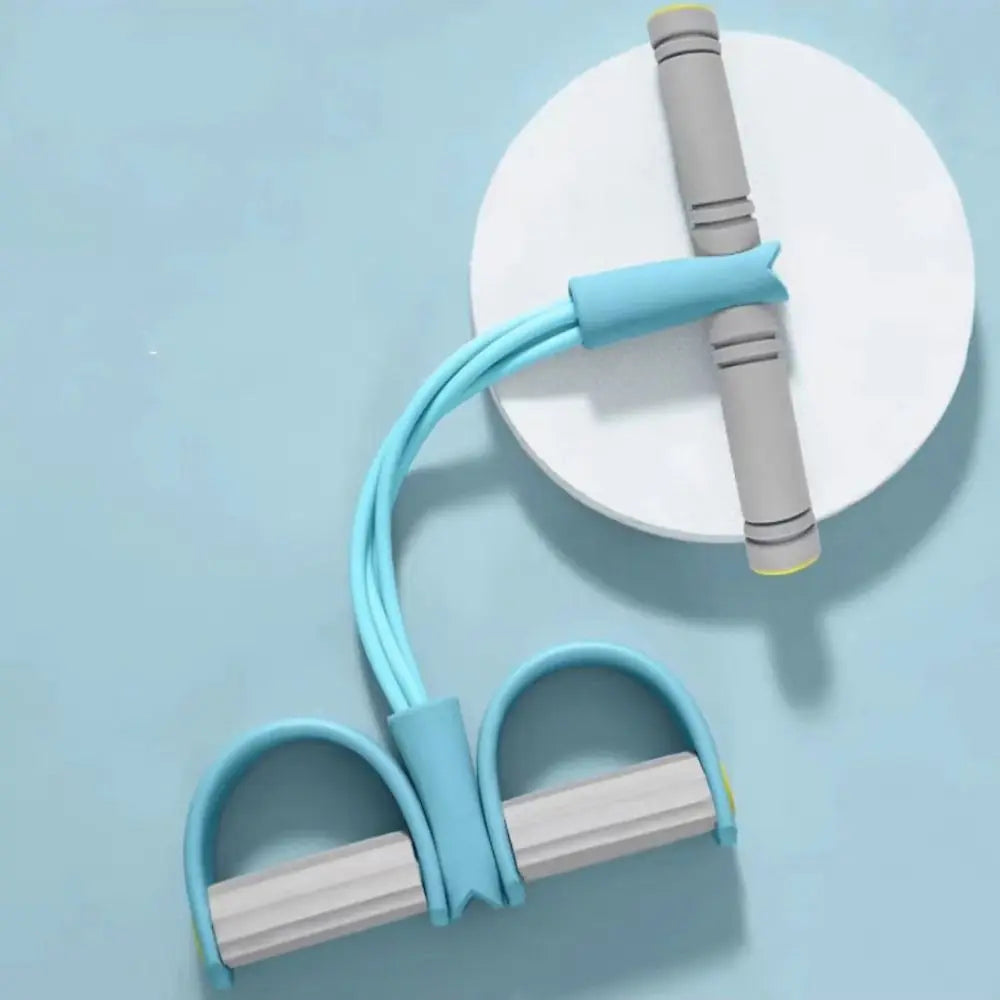 Fitness Equipment 4-Tube Yoga Pedal Puller Rubber Abdominal Exerciser Resistance Band Thicken Elastic Pull Rope Home