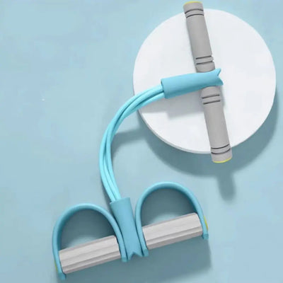 Fitness Equipment 4-Tube Yoga Pedal Puller Rubber Abdominal Exerciser Resistance Band Thicken Elastic Pull Rope Home