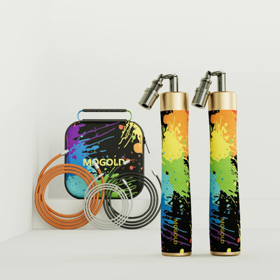 Gym weight Jump rope crossfit rope bodybuilding man Creative graffiti professional sport jumping ropes adjustable fitness