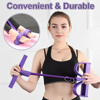 Multi functional home fitness equipment, four tube pedal tensioner, elastic tension rope, strength training, yoga, Pilates