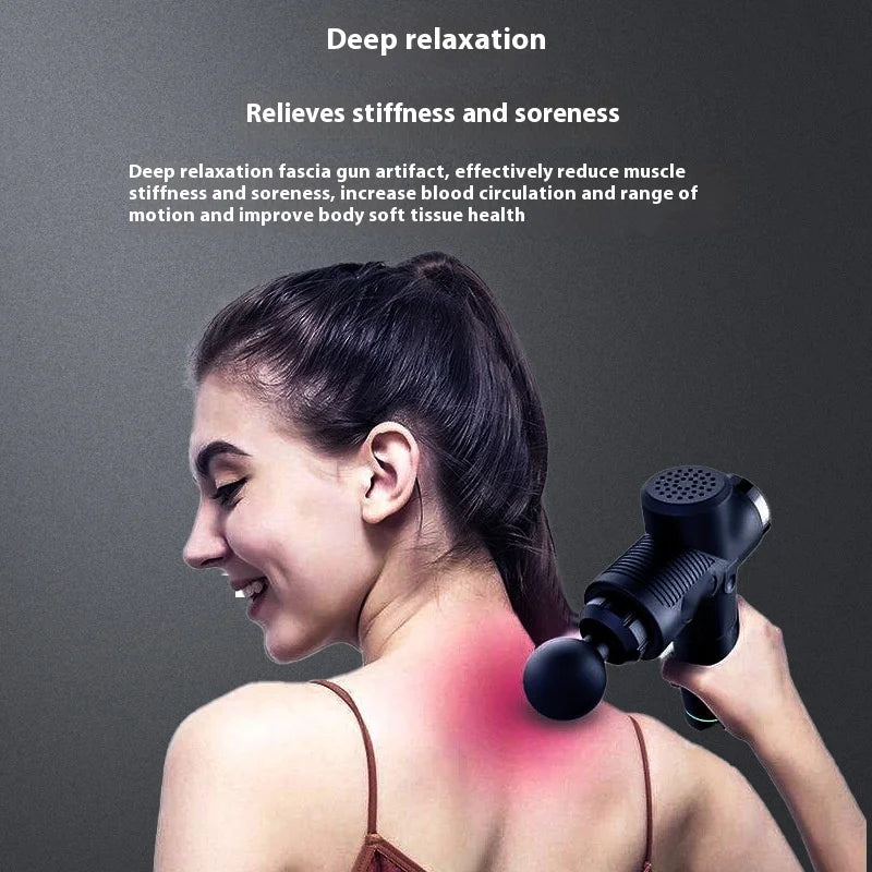 New Home Multi functional Fascia Gun Professional Fitness Sports Vibration Massage Muscle Relaxation Adjustment Impact Massager