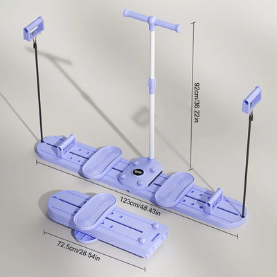 Fitness Ski Machine Foldable Ski Trainer Multi-Function Pelvic Floor Muscle Exercise Equipment Non Slip for Full Body Workout